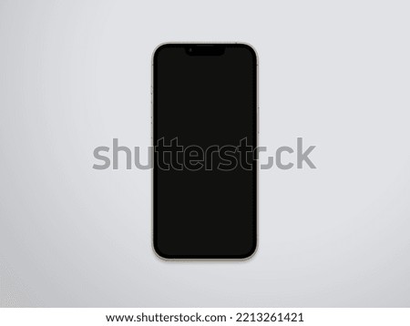 Black Screen Mobile Phone on White Background Royalty-Free Stock Photo #2213261421