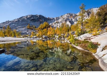 Beautiful Alpine lakes wilderness area  in Washington, USA Royalty-Free Stock Photo #2213262069