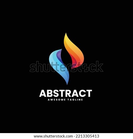 Vector Logo Illustration Abstract Gradient Colorful Style