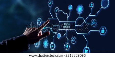 Internet, business, Technology and network concept. Cyber security data protection business technology privacy concept. Virtual button.