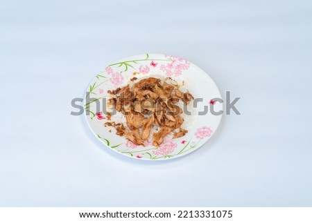 Fried Chicken with Garlic on Rice