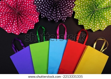 Colorful Circle shape folding paper background