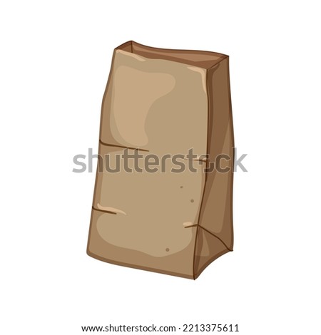 handle paper bag cartoon. handle paper bag sign. isolated symbol vector illustration