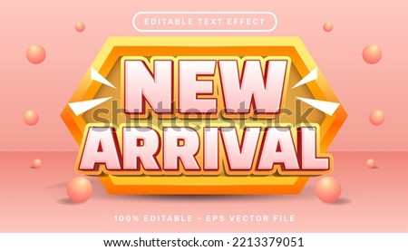 new arrival 3d text effect and editable text effect Royalty-Free Stock Photo #2213379051