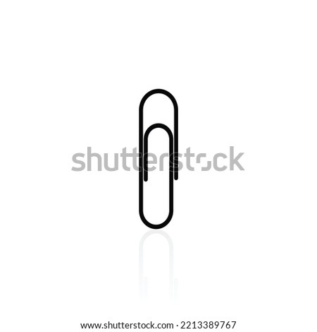 Isolated paperclip icon vector graphics