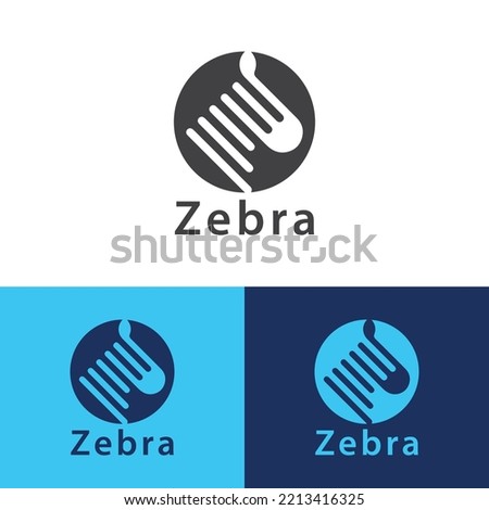 zebra logo design vector template,