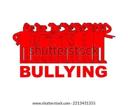 Bullying concept. Hatred sign. People swear and point fingers.  Royalty-Free Stock Photo #2213431355