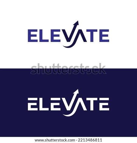 elevate logo  for a business that will continue to grow Royalty-Free Stock Photo #2213486811