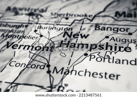 New Hampshire on the USA map