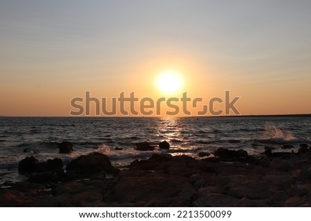 Beautiful photo of sunset in summer day