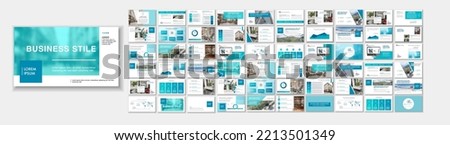 Set of business plan presentation template. Social media pack. Easy use in modern blog posts, Editable simple info banner, trendy book. For app, digital display style. Bright web A4 flyer work WEBINAR Royalty-Free Stock Photo #2213501349