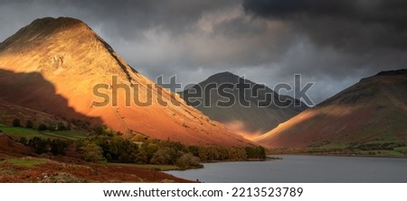 Yewbarrow and Great Gable in the Sunset Royalty-Free Stock Photo #2213523789