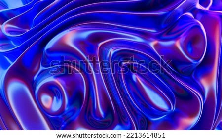 3d abstract background with lines and waves pink blue  color theme 13