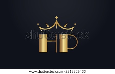 King crown logo design vector and extra bold queen symbol	