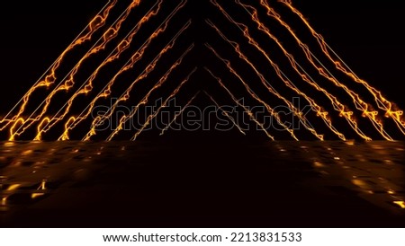 Abstract colorful background with bright rays and glowing lines. Abstract tech futuristic background. 3d rendering