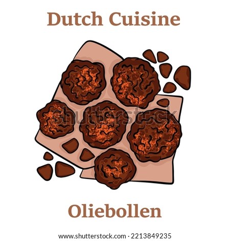 Oliebollen. Oil dumplings on white background. Traditional treat on New Years Eve in The Netherlands Royalty-Free Stock Photo #2213849235