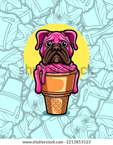 cute pug dog designs are perfect for sticker and shirt designs