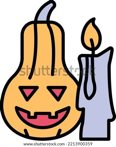 Halloween Candle Vector Icon which is suitable for commercial work and easily modify or edit it

