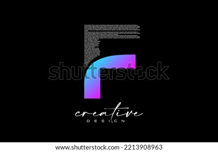 Purple F Letter Logo Design with Creative letter f made of Black text font Texture Vector. Graphic Icon F Letter Logo illustration.