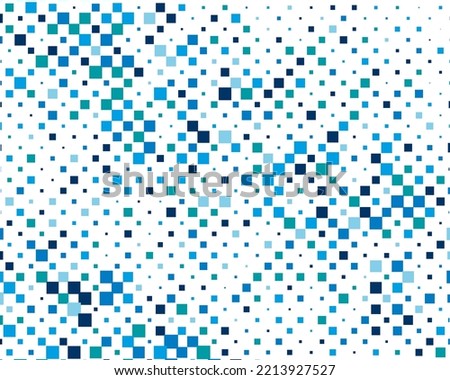 Abstract backdrop with squares of different scales and shades of blue colour. Vector illustration