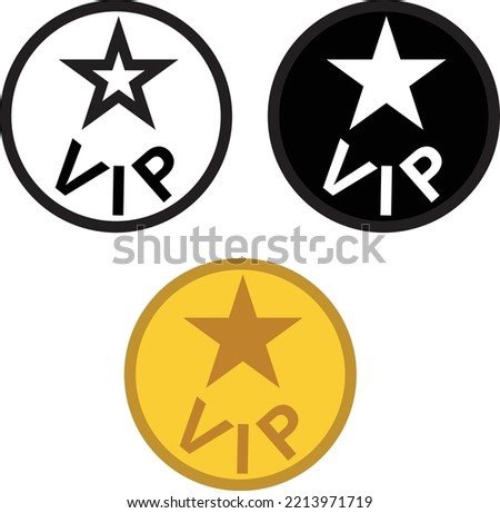Vip icon on white background. Vip label sign. flat style.