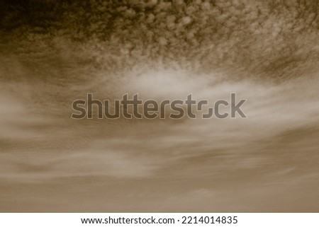 Grey background and texture of clouds over the Pacific ocean