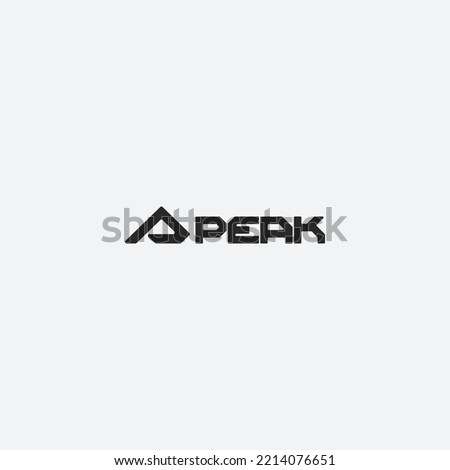 Strong peak logo with mountain shaped Letter P