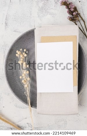 business concept, finance, wedding and restaurant menu. blank paper and envelopes. mockup.topview.