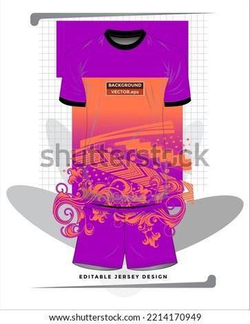 Background vector, jersey sport shirt template design for soccer Sport, basket ball, running uniform in front view, Shirt  mockup Vector, design very simple and easy to custom