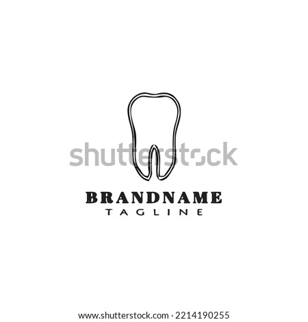 dental clinic logo cartoon icon design template modern isolated vector illustration