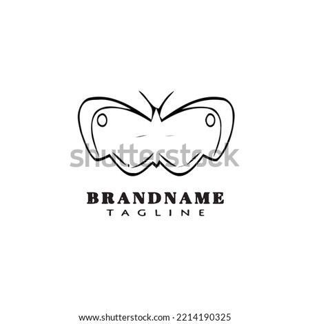 butterfly logo simple icon design template black modern isolated vector illustration