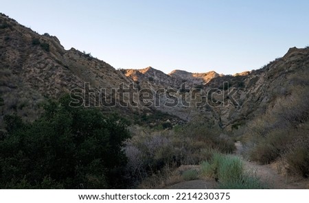 Ed Davis Park in Towsley Canyon, California, during sunset Royalty-Free Stock Photo #2214230375
