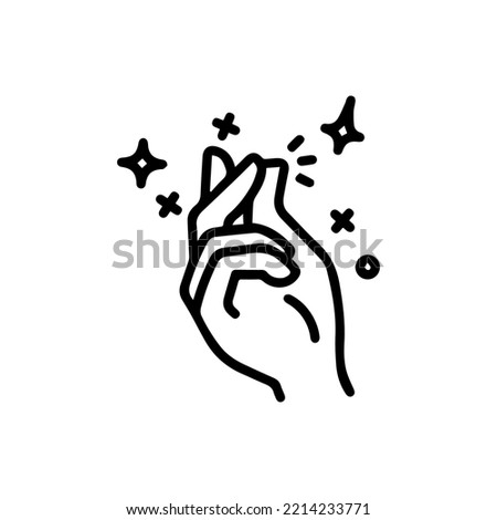 Finger Snap Icon design vector illustration template Royalty-Free Stock Photo #2214233771