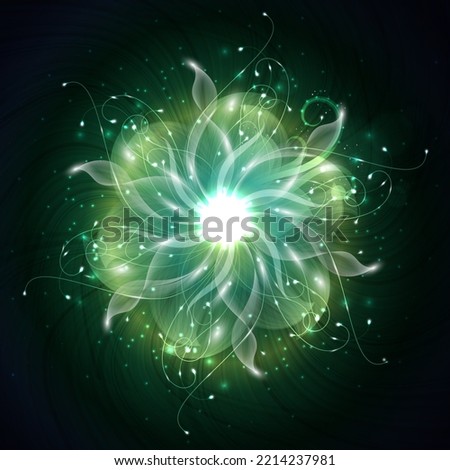 Fiery brusting flower abstract background