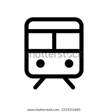 thin line simple train icon