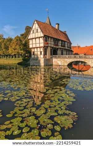 Famous view in the town of Steinfurt, North Rhine-Westphalia, Germany Royalty-Free Stock Photo #2214259421