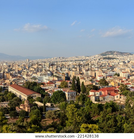 View of Athens, Greece. High resolution file with excellent details