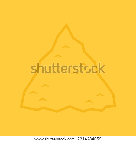 Nachos chip vector. Tortilla chips or nachos tortillas flat vector color icon.