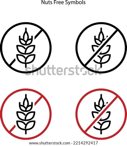 Wheat gluten free grain vector icon isolated on white background. 100 Gluten Free sticker for food.