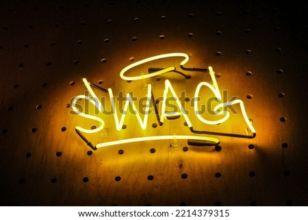 LED Swag Yellow LED Light  Royalty-Free Stock Photo #2214379315