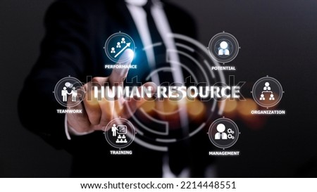 Human Resources HR management Recruitment Employment Headhunting Concept. Royalty-Free Stock Photo #2214448551
