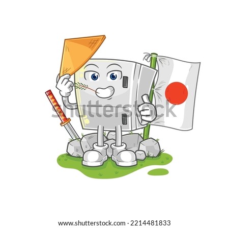 the fridge japanese vector. cartoon character