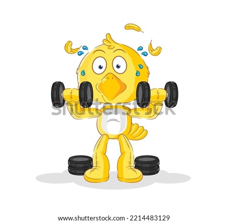 the chick weight training illustration. character vector