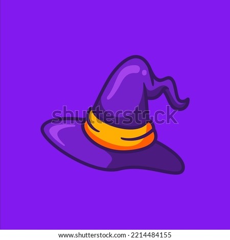 Halloween witch hat isolated vector design