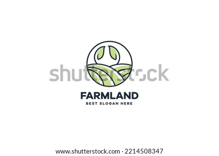 Farm Land Logo Illustration Vector Template