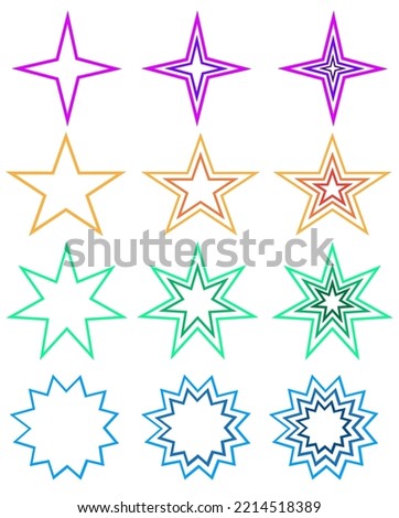stars set icon modern simple vector collection for your website design, logo, UI