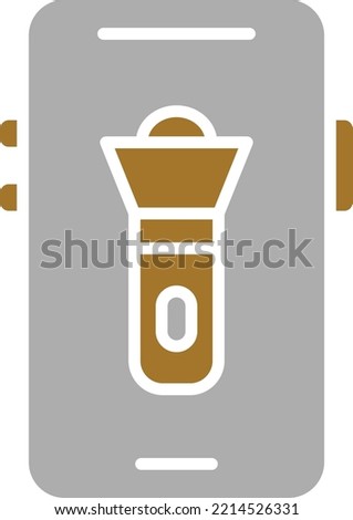 Vector Design Mobile Torch Icon Style