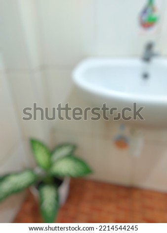 defocused background of Beautiful bathroom interior in luxury style