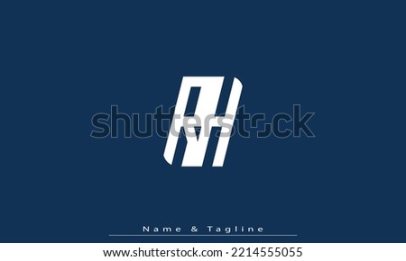 Alphabet letters Initials Monogram logo RH , HR