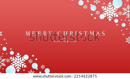 Merry Christmas and Happy New Year  background with snow and element in Christmas holiday , Flat Modern design , illustration Vector EPS 10